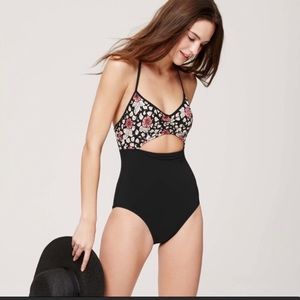 Loft Beach Rainforest floral one-piece swimsuit